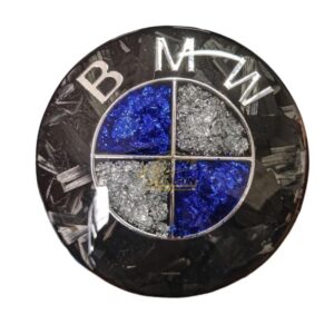 silver blue BMW badage carbon fiber for wheel
