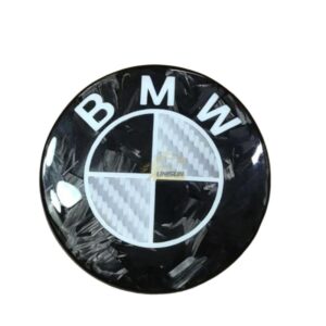 BMW car emblem forged carbon fiber white