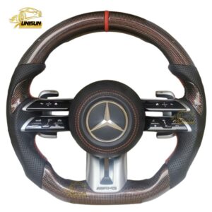 red carbon fiber Benz Steering Wheel dragonfly C class