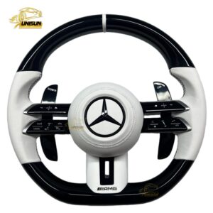 piano carbon fiber Benz Steering Wheel nappa leather