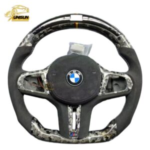 forged Carbon fiber BMW Steering wheel frame alcantara grip