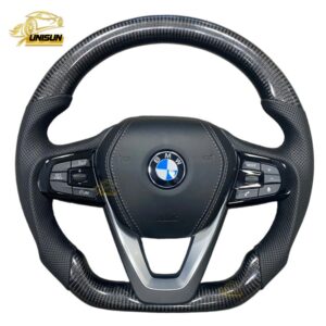 Steering wheel Carbon fiber perforated leather G