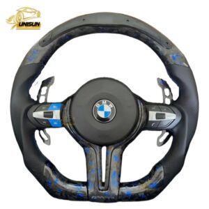 BMW Steering wheel blue flake forged Carbon fiber for BMW