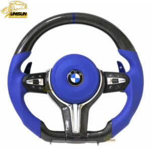 blue perforated leather Steering wheel for BMW F60, E60