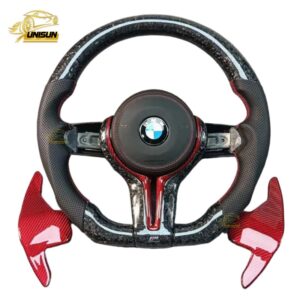 BMW forged carbon fiber Steering wheel red trim for BMW 330i