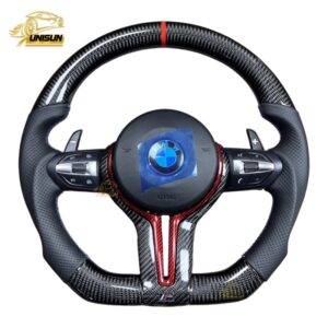 red carbon fiber Steering wheel for BMW F10, F20, F01, F03