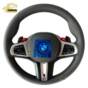 nappa leather BMW Steering wheel with red M button