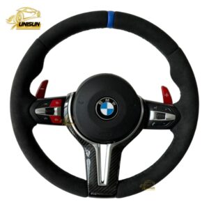 BMW F30 nappa leather suede Steering wheel red paddle