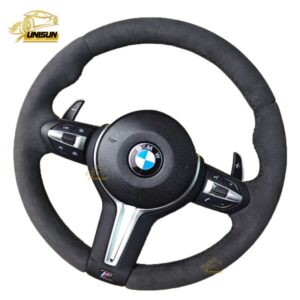 BMW suede Steering wheel for BMW F10, F20, E60