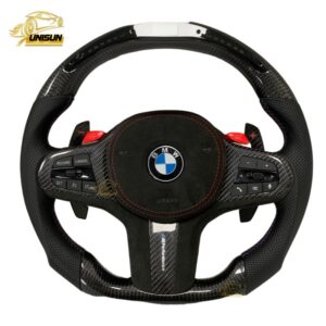 Carbon fiber BMW Steering wheel alcantara airbag cover