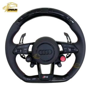 Audi LED 4 button carbon fiber steering wheel Magnetic shift