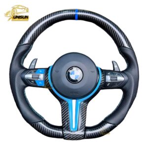 carbon fiber Steering wheel blue M button 550i, 430i, 440i