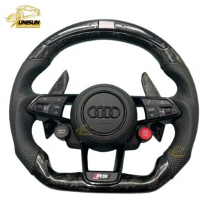 Audi LED 2 button forged carbon fiber steering wheel