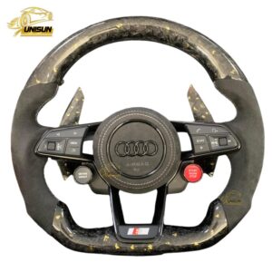 Audi LED forged carbon fiber steering wheel alcantara