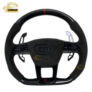 Audi suede carbon fiber steering wheel Magnetic shift for Q3, A6L