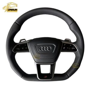 leather heated Audi steering wheel for Audi Q5L,Q6,Q7