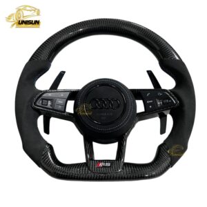 Audi RS suede carbon fiber steering wheel for Audi A3, A4