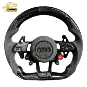 Audi LED suede carbon fiber steering wheel for A3, A4