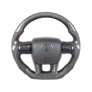 Carbon fiber Toyota Steering wheel red stitching